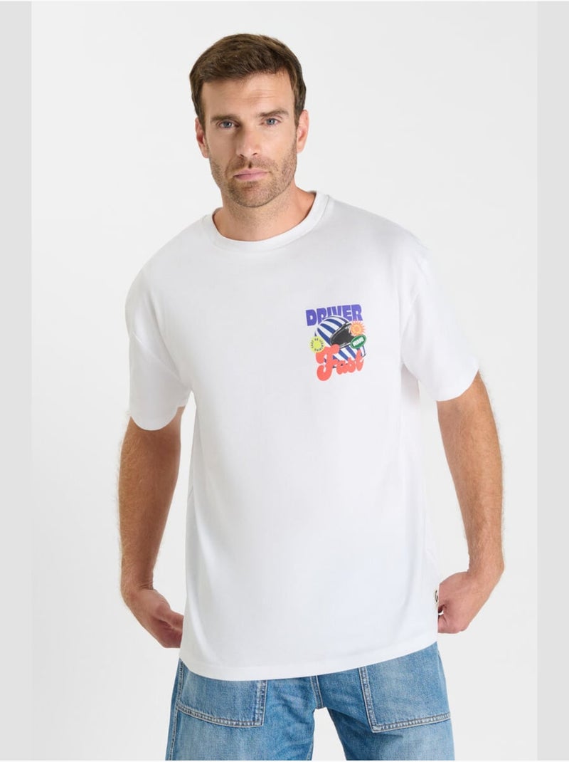 Tee-Shirt TWIKEN 'Le Temps Des Cerises' Blanc - Kiabi