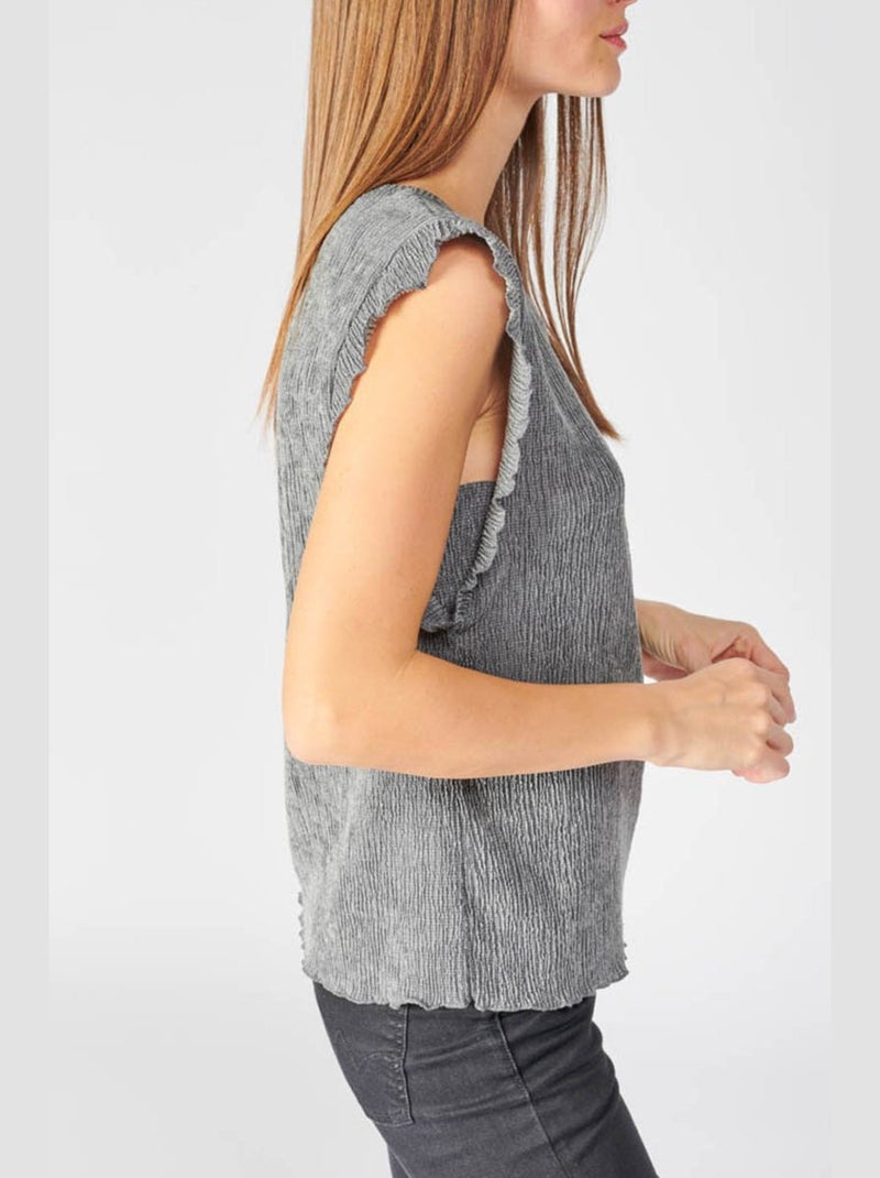 Tee-Shirt TYKA 'Le Temps Des Cerises' Gris - Kiabi