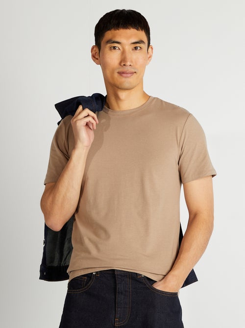 Tee-shirt uni - Slim fit - Kiabi