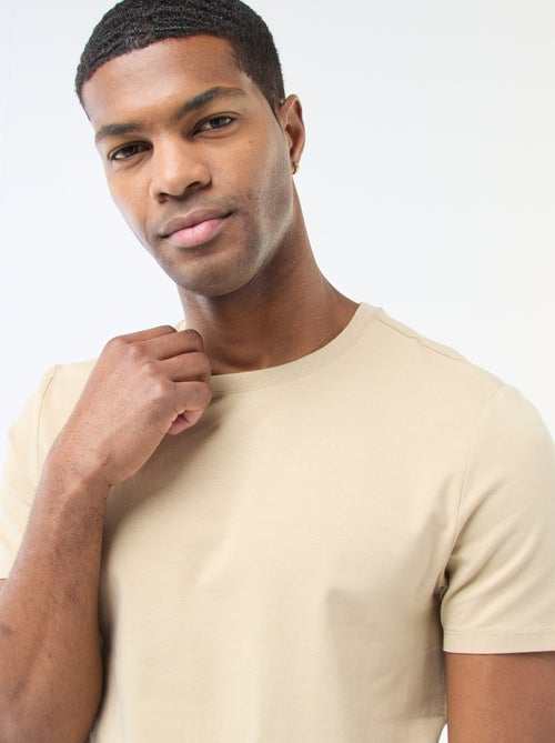 Tee-shirt uni - Slim fit - Kiabi
