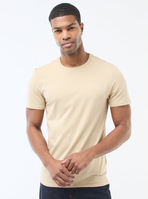 Tee-shirt uni - Slim fit - Kiabi