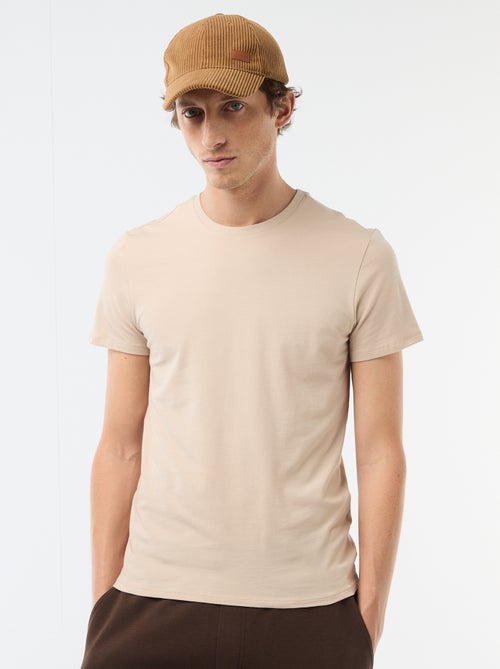 Tee-shirt uni - Slim fit - Kiabi Tee-shirt uni - Slim fit - Kiabi