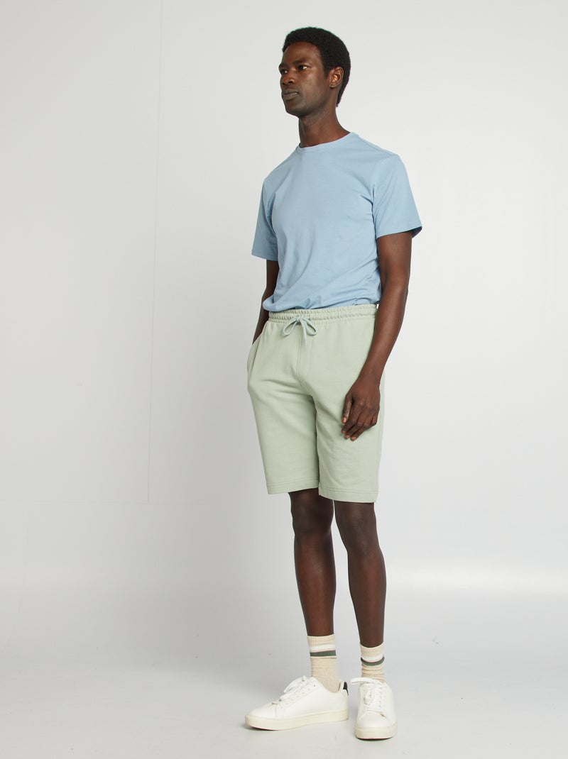 Tee-shirt uni - Slim fit Bleu - Kiabi