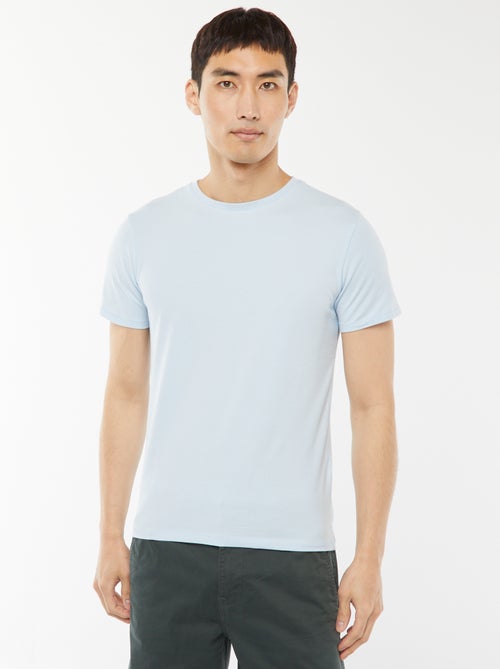 Tee-shirt uni - Slim fit - Kiabi