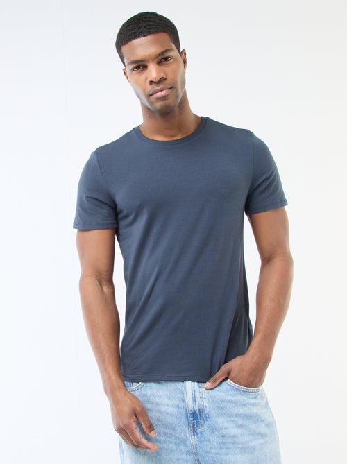 Tee-shirt uni - Slim fit - Kiabi