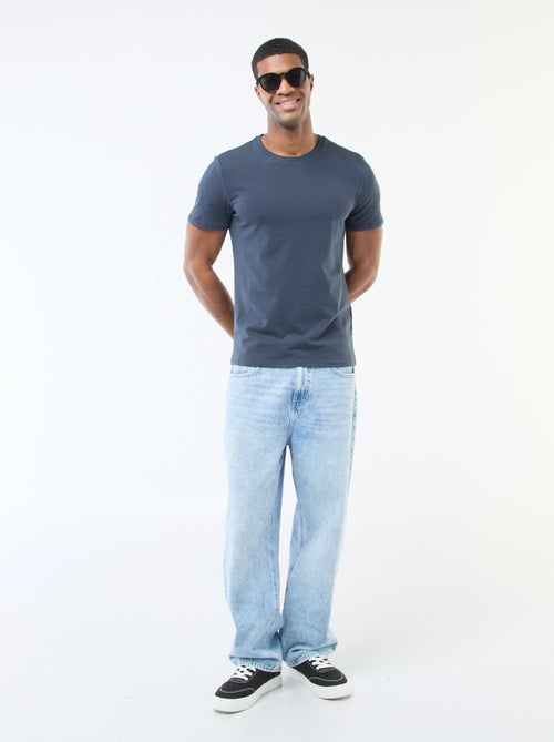 Tee-shirt uni - Slim fit - Kiabi