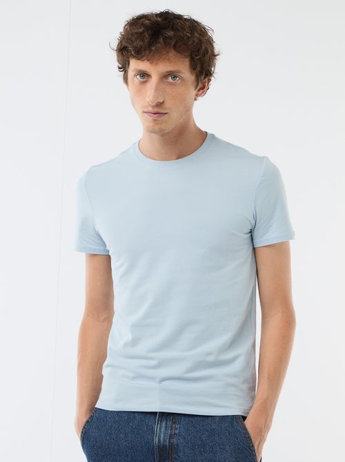Tee-shirt uni - Slim fit - Kiabi Tee-shirt uni - Slim fit - Kiabi