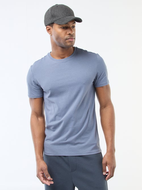 Tee-shirt uni - Slim fit - Kiabi Tee-shirt uni - Slim fit - Kiabi
