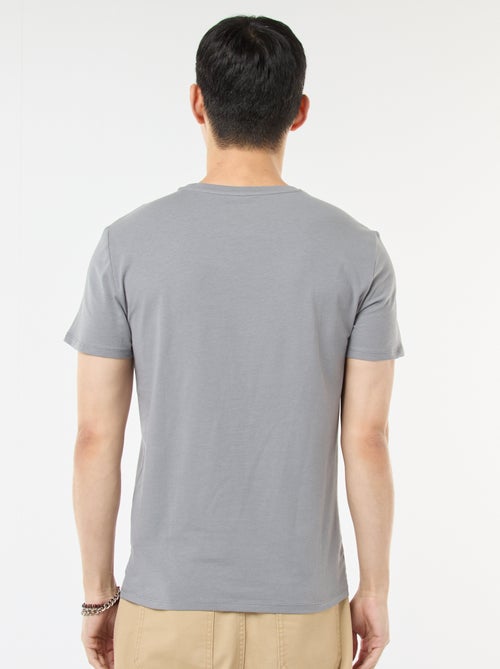 Tee-shirt uni - Slim fit - Kiabi