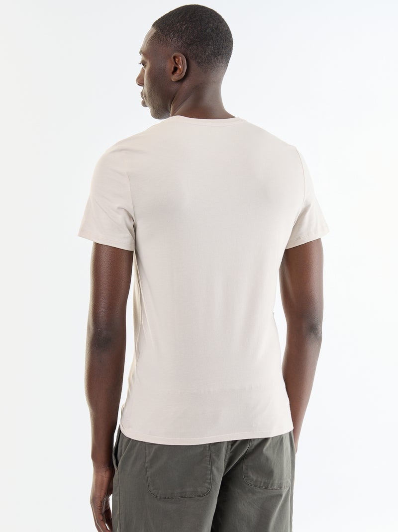 Tee-shirt uni - Slim fit Gris - Kiabi