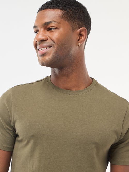 Tee-shirt uni - Slim fit - Kiabi