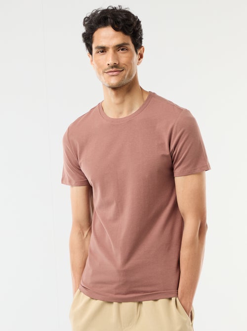 Tee-shirt uni - Slim fit - Kiabi
