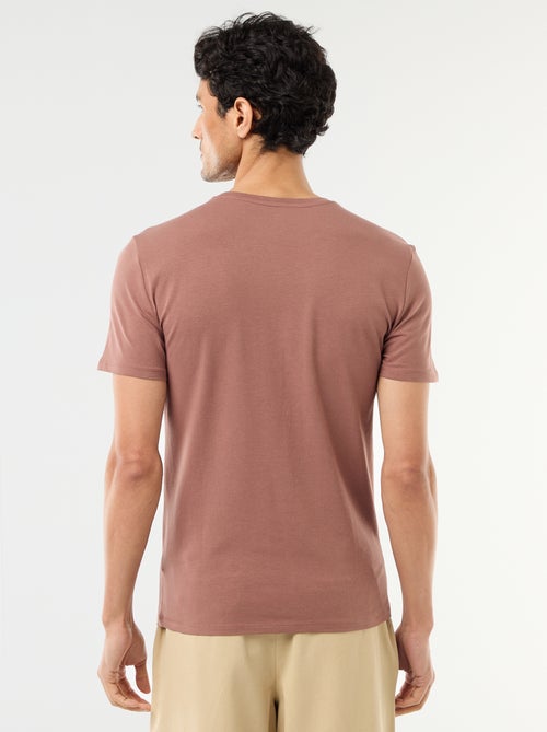 Tee-shirt uni - Slim fit - Kiabi