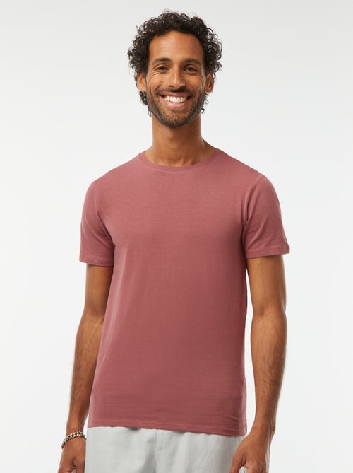 Tee-shirt uni - Slim fit - Kiabi