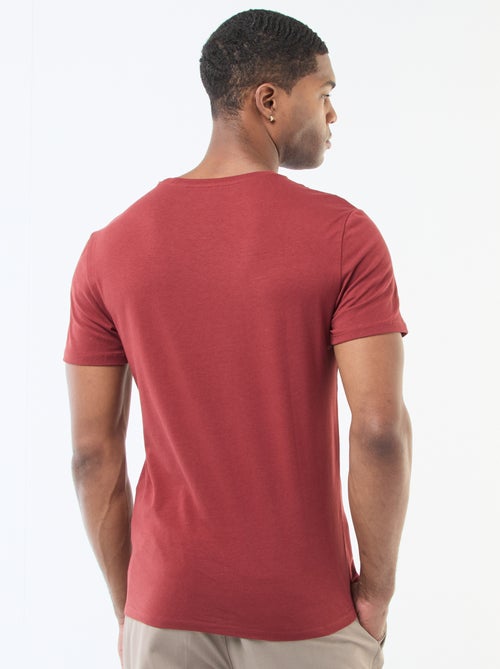 Tee-shirt uni - Slim fit - Kiabi Tee-shirt uni - Slim fit - Kiabi