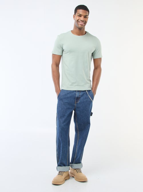 Tee-shirt uni - Slim fit - Kiabi