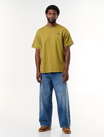 Tee-shirt uni à manches courtes confort fit - Kiabi