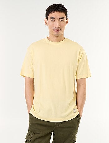 T-shirt homme en coton à col rond