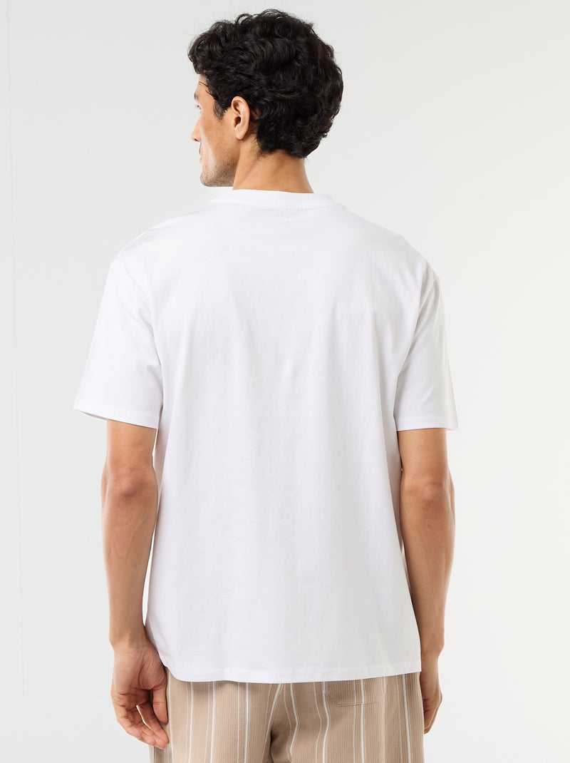Tee-shirt uni confort fit / oversize Blanc - Kiabi