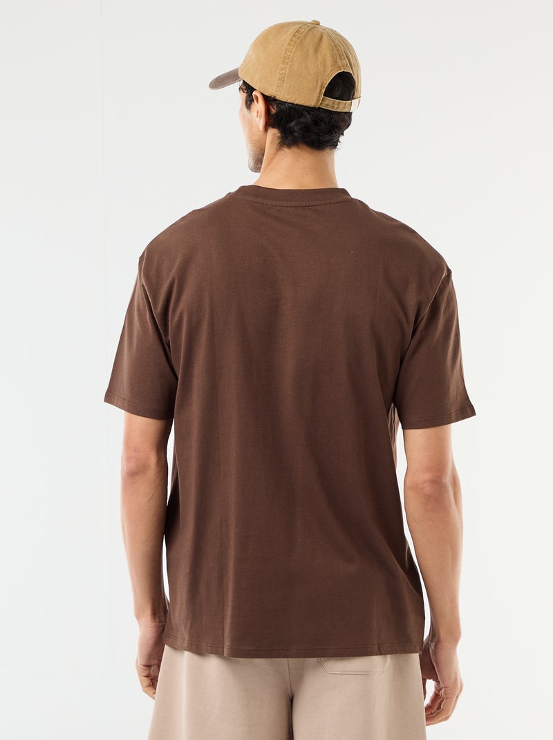 Tee-shirt uni confort fit / oversize Marron - Kiabi