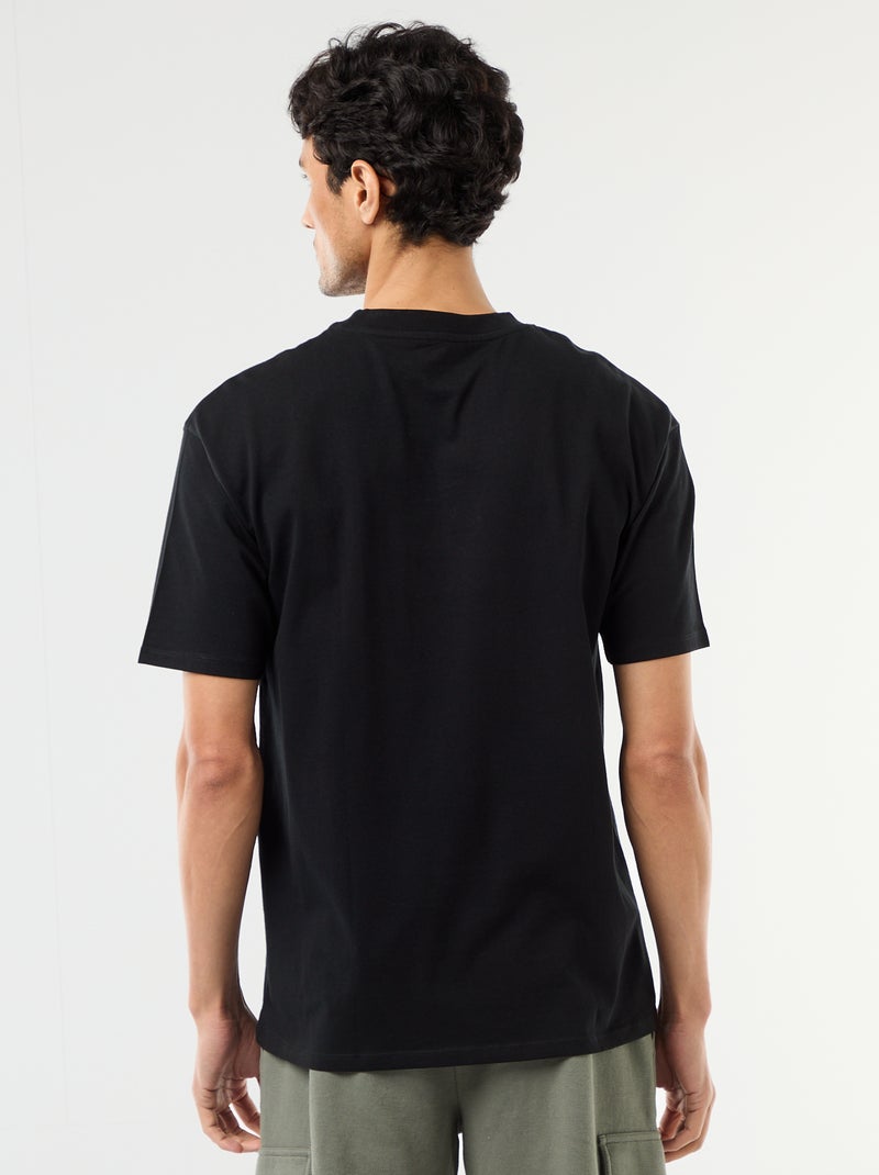 Tee-shirt uni confort fit / oversize Noir - Kiabi