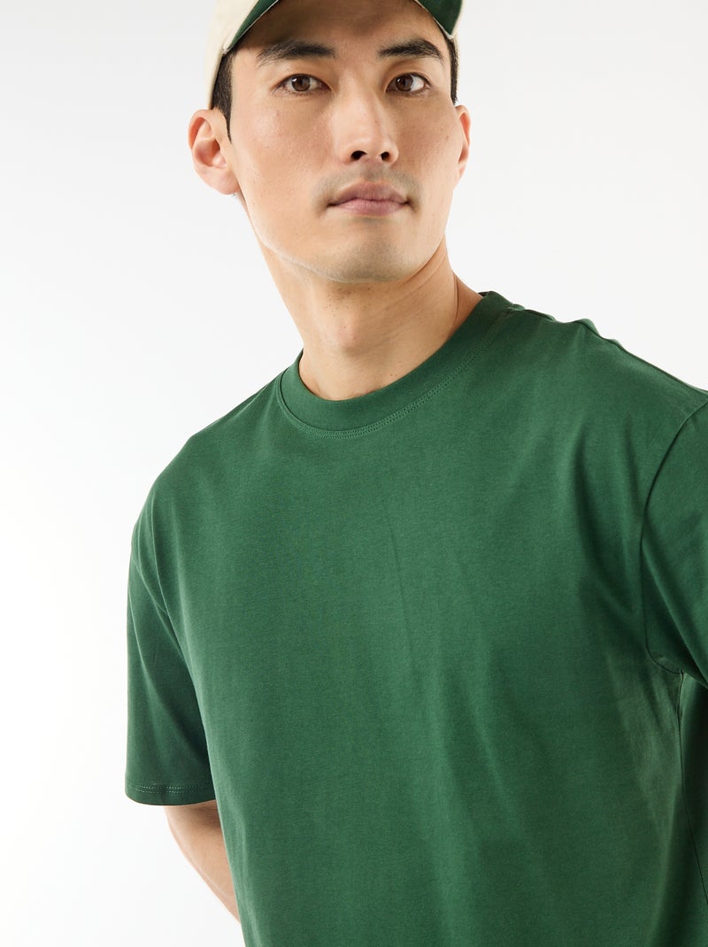 Tee-shirt uni confort fit / oversize Vert - Kiabi