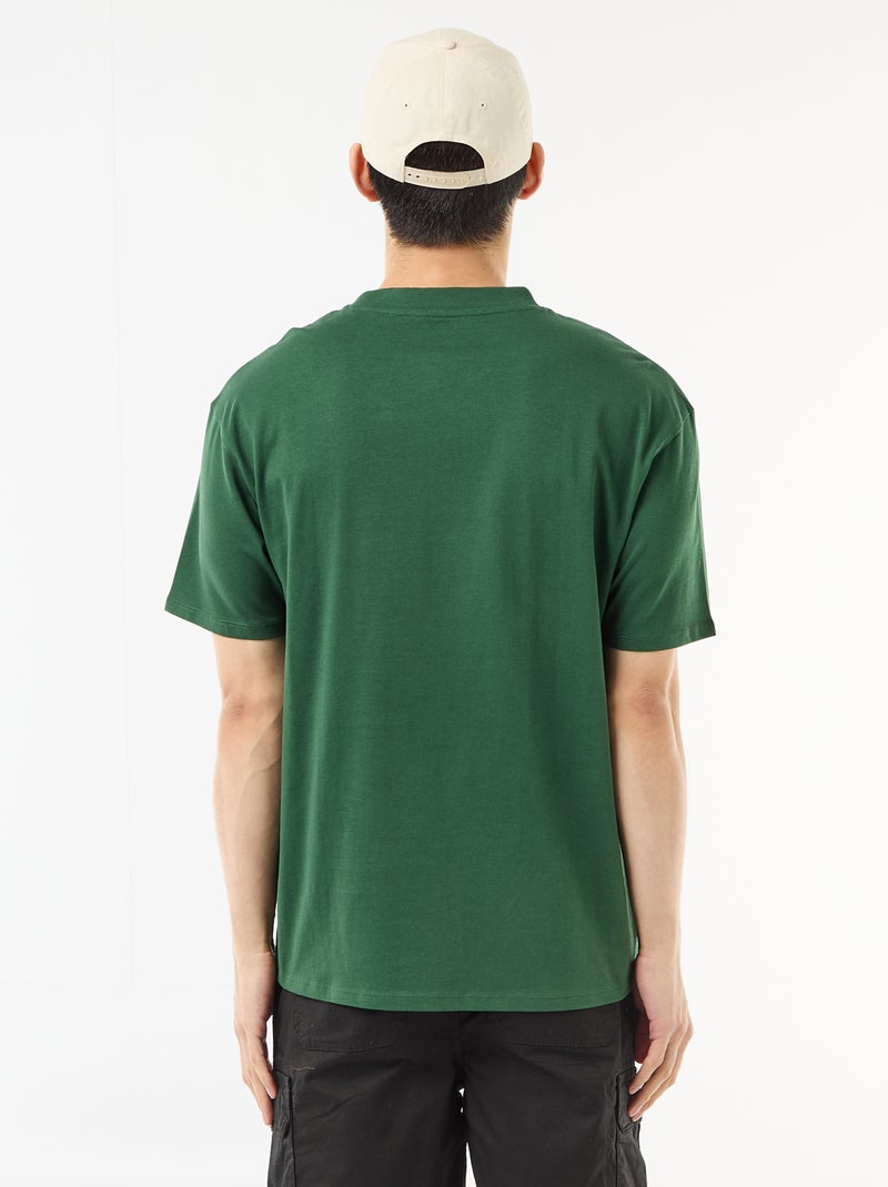 Tee-shirt uni confort fit / oversize Vert - Kiabi
