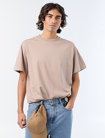 Tee-shirt uni coupe confort fit / oversize à manches courtes