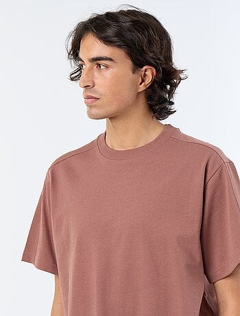 Tee-shirt uni coupe confort fit / oversize à manches courtes