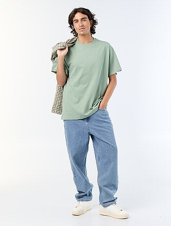 Tee-shirt uni coupe confort fit / oversize à manches courtes