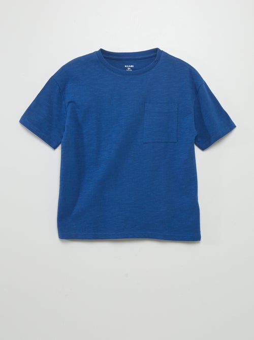 Tee-shirt uni en maille moulinée - Kiabi