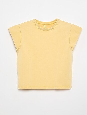 Tee-shirt uni manches extra-courtes