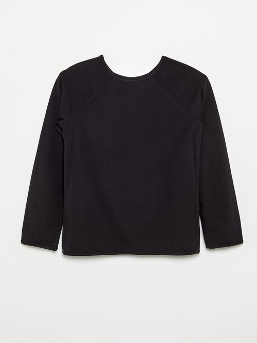Tee-shirt uni manches raglantes - Kiabi