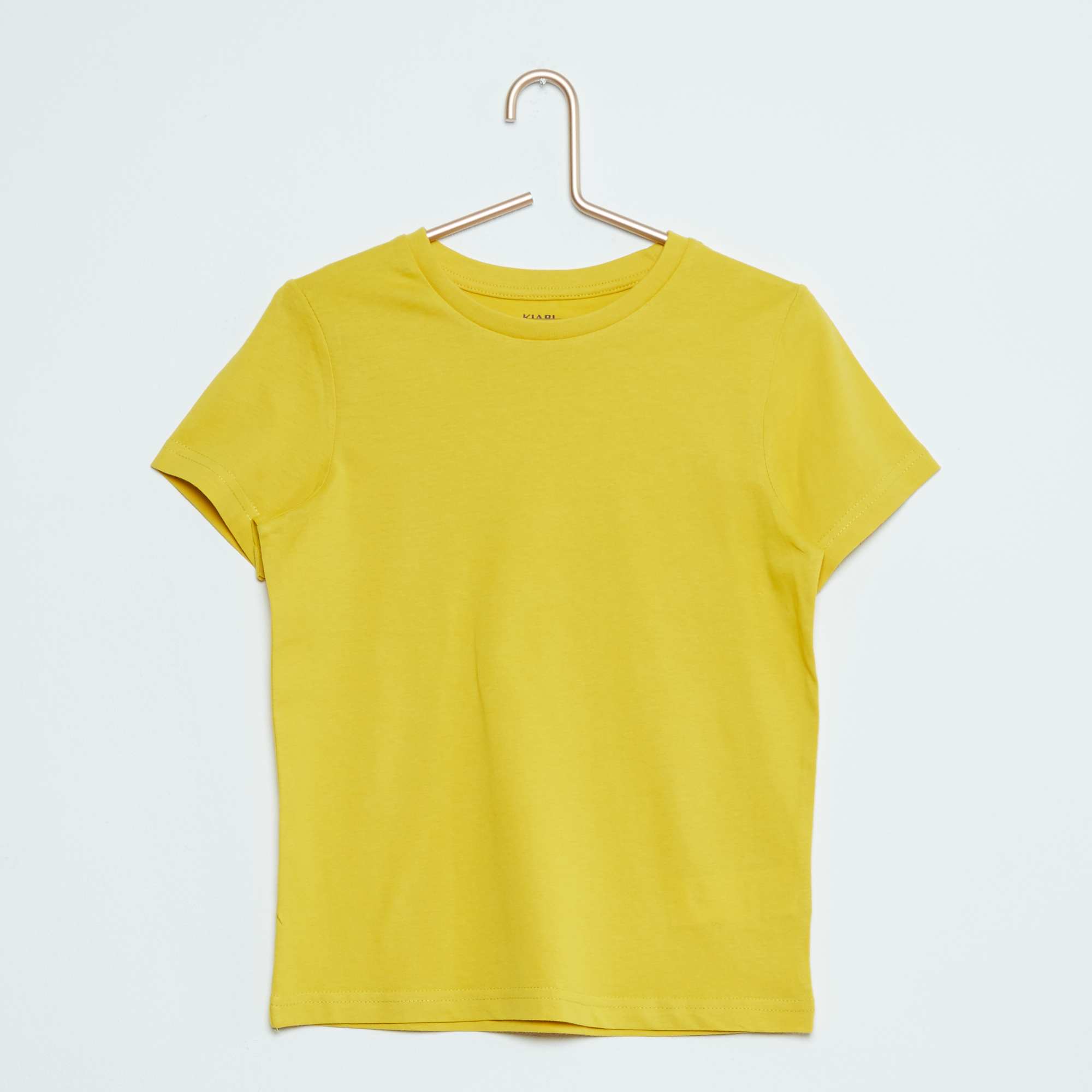 Teeshirt uni pur coton Garçon jaune Kiabi 2,00€