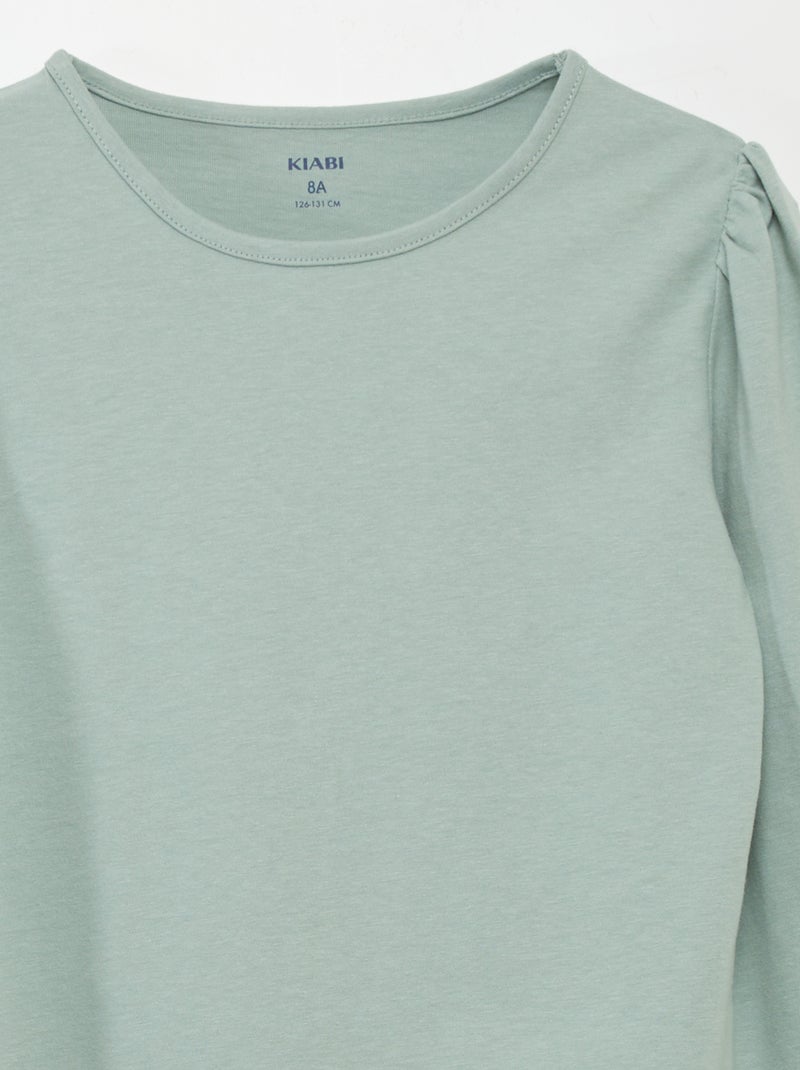 Tee-shirt uni Vert d'eau - Kiabi