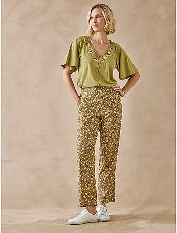 Tee-shirt V manches papillon - DAXON