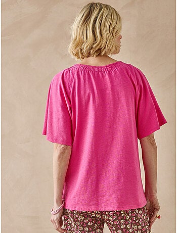 Tee-shirt V manches papillon - DAXON