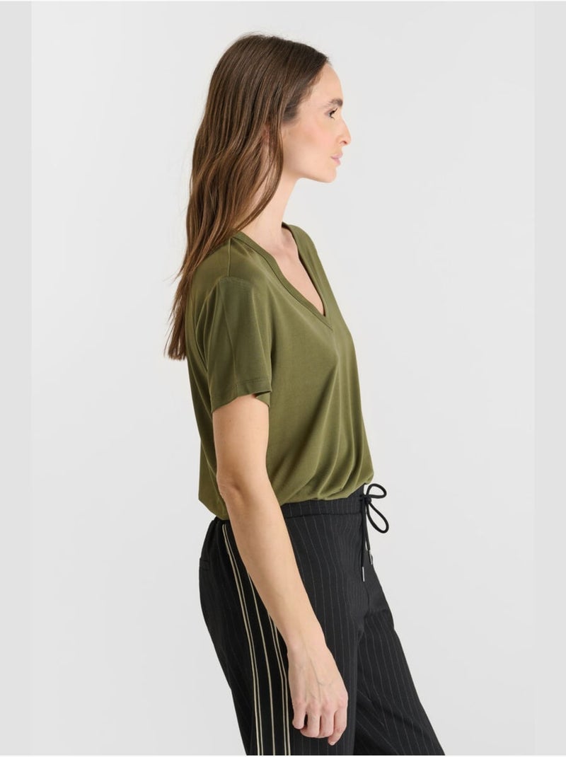 Tee-Shirt VAIA 'Le Temps Des Cerises' Kaki - Kiabi