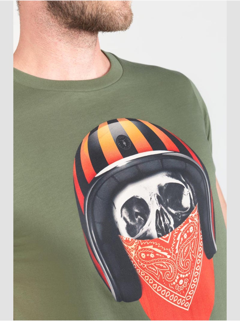 Tee-Shirt VEIGAR 'Le Temps Des Cerises' Vert - Kiabi