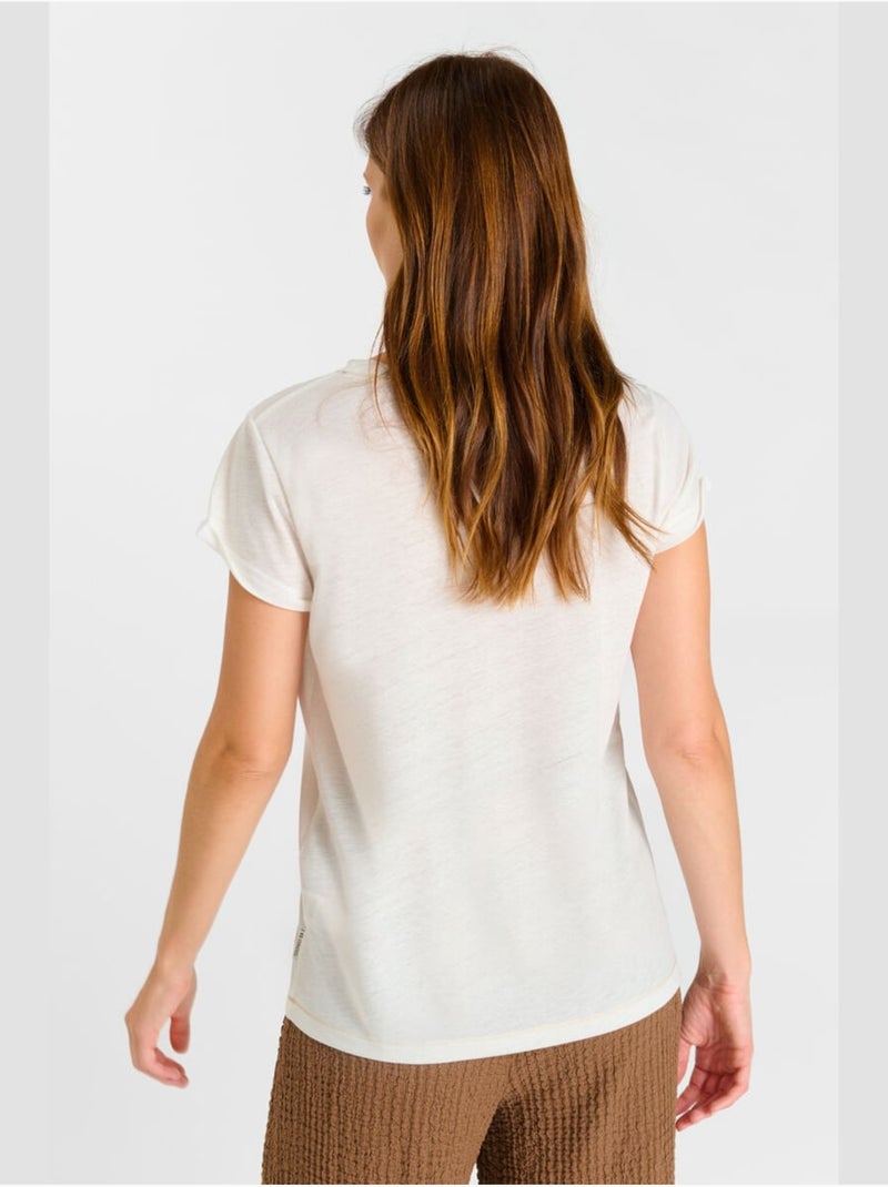 Tee-Shirt VEKO 'Le Temps Des Cerises' Blanc - Kiabi