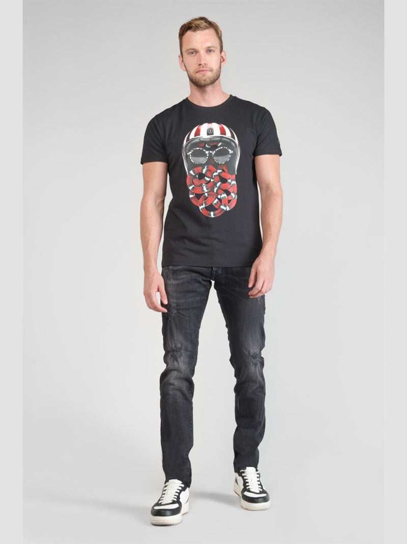 Tee-Shirt VELK 'Le Temps Des Cerises' Noir - Kiabi