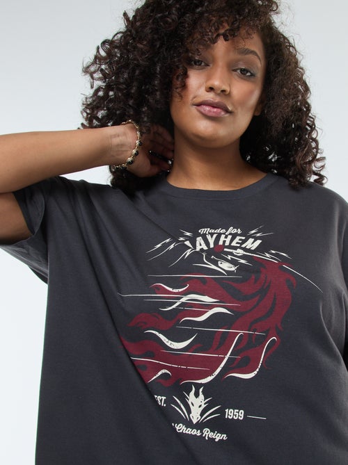 Tee-shirt 'Villains' 'Disney' à manches courtes - Kiabi