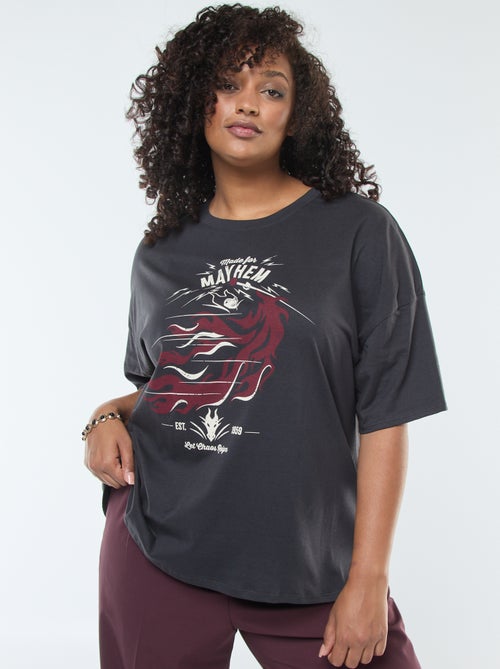 Tee-shirt 'Villains' 'Disney' à manches courtes - Kiabi