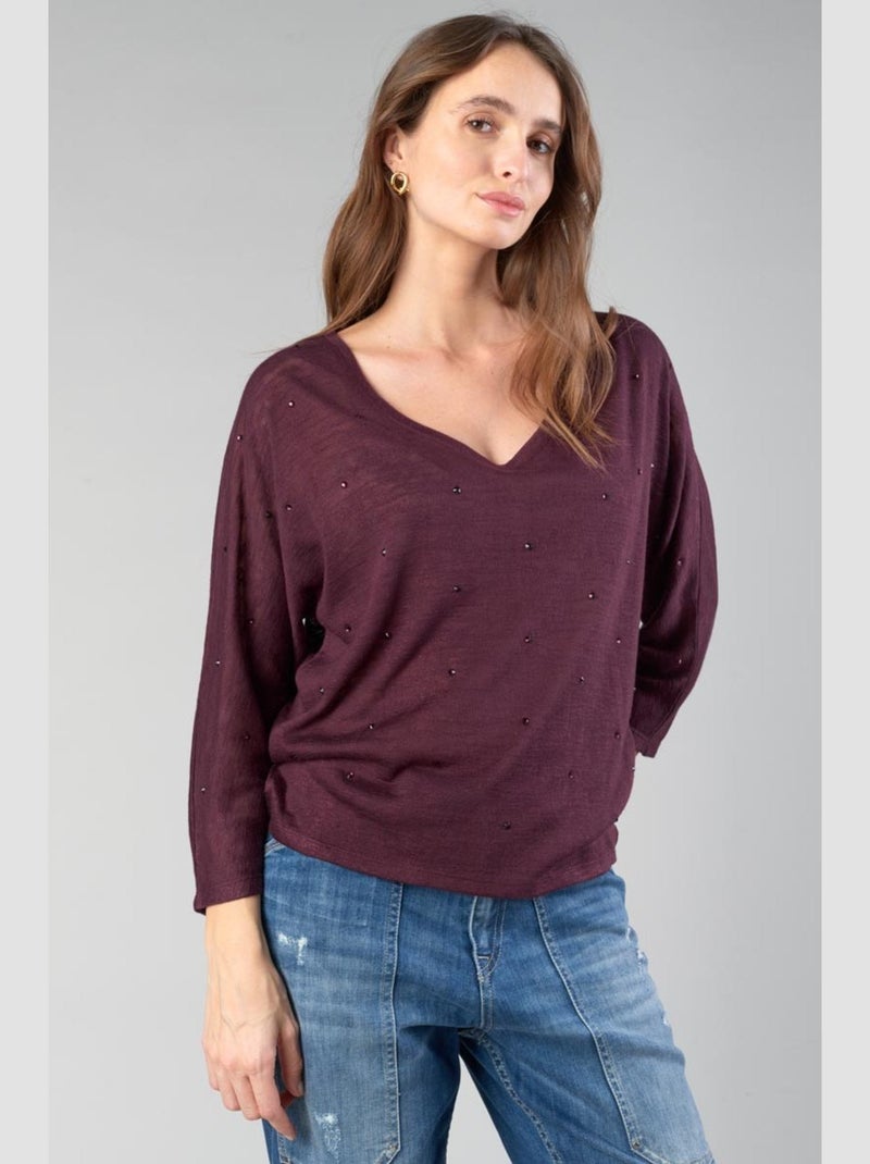 Tee-Shirt VILLOU 'Le Temps Des Cerises' Rouge - Kiabi