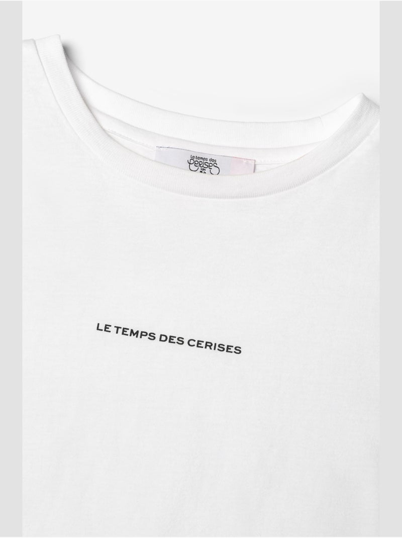 Tee-shirt vinagi 'le temps des cerises' Blanc - Kiabi