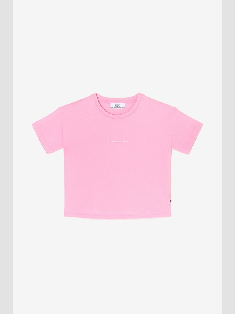 Tee-Shirt VINAGI 'Le Temps Des Cerises' Rose - Kiabi