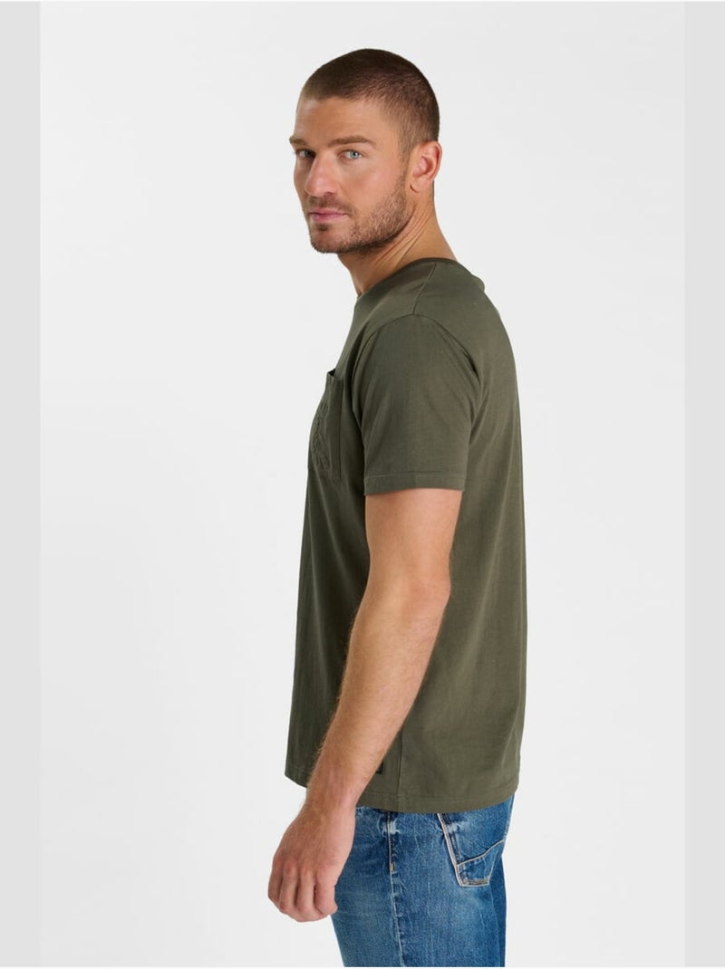 Tee-shirt virink 'le temps des cerises' Kaki - Kiabi