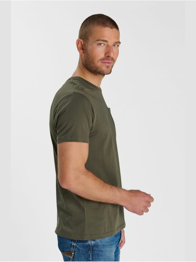 Tee-shirt virink 'le temps des cerises' Kaki - Kiabi