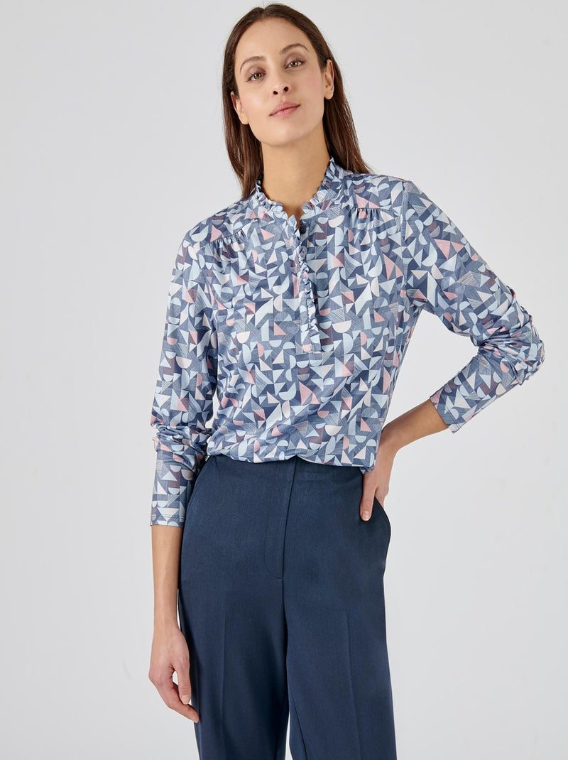 Femmes Satin Blouse ample hauts été printemps femme bouton à manches longues faux ruban de soie