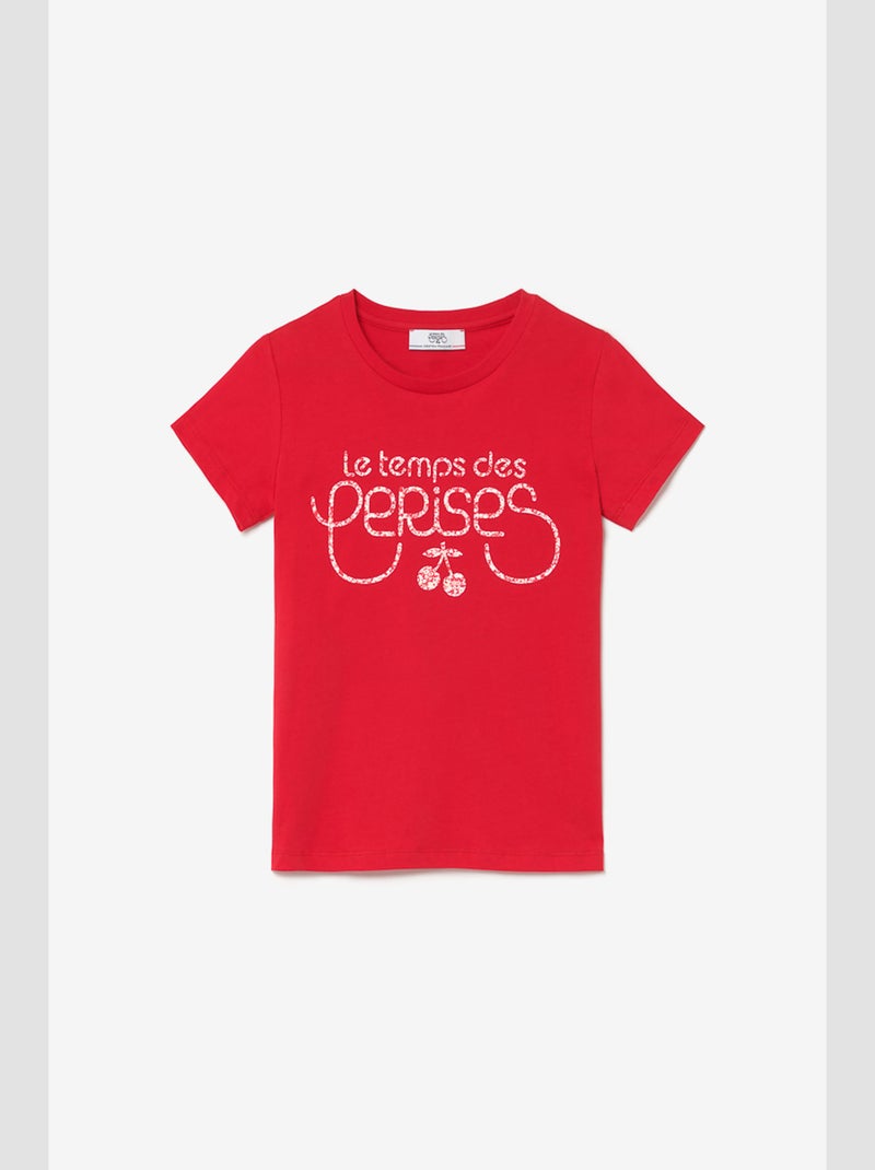 Tee-Shirt WANDAGI 'Le Temps Des Cerises' Rouge - Kiabi